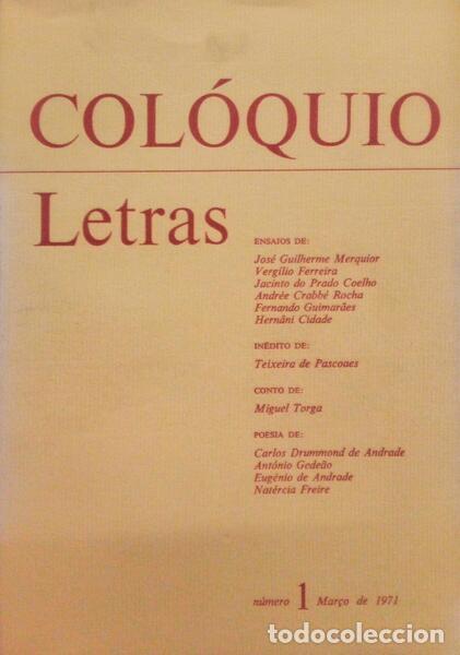 Libri antichi: COL&Oacute;QUIO LETRAS, N.&ordm; 1, JULHO 1971.