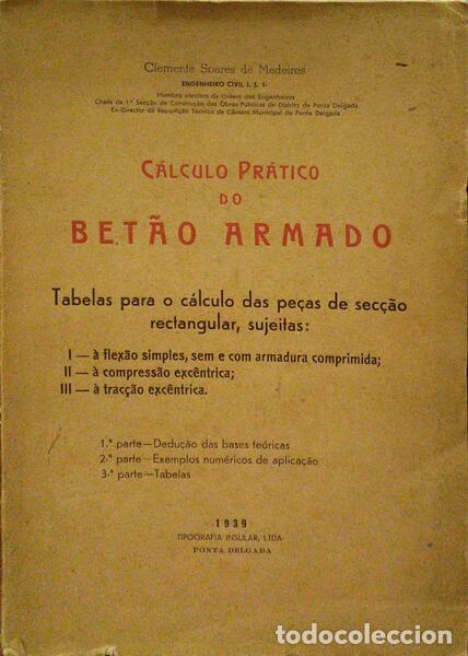 Antiquarische B&uuml;cher: SOARES DE MEDEIROS. (Clemente) - C&Aacute;LCULO PR&Aacute;TICO DO BET&Atilde;O ARMADO.