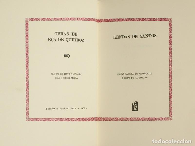 Libros antiguos: E&Ccedil;A DE QUEIROZ. (Jos&eacute; Maria de) - LENDAS DE SANTOS. - Foto 1