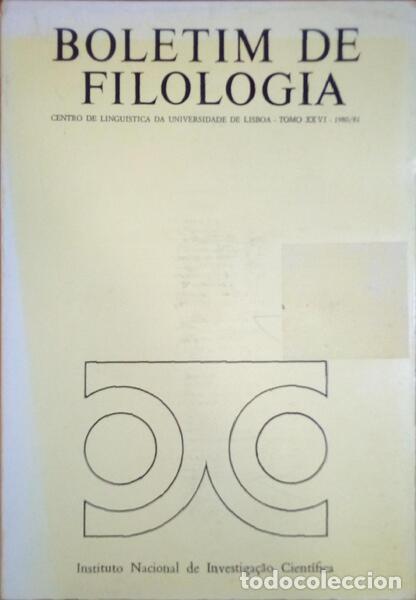 Old books: BOLETIM DE FILOLOGIA. [VOLUMES 26 A 31]