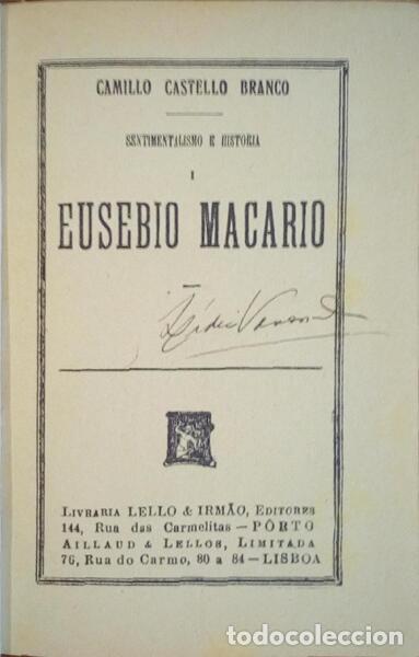 Libros antiguos: CASTELO BRANCO. (Camilo) - EUS&Eacute;BIO MAC&Aacute;RIO. - Foto 2