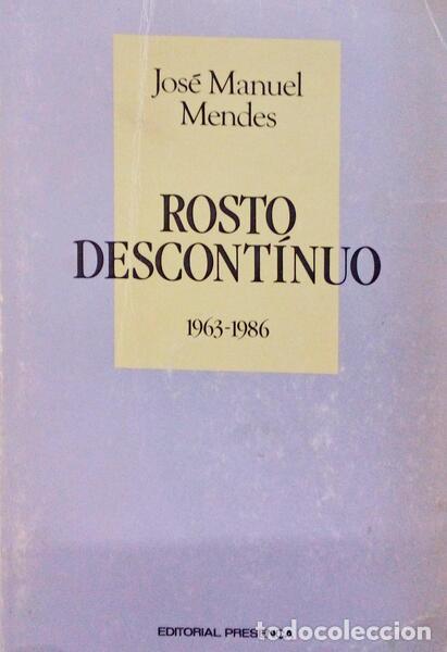 Libros antiguos: MENDES. (Jos&eacute; Manuel) - ROSTO DESCONT&Iacute;NUO, 1963-1986. - Foto 1