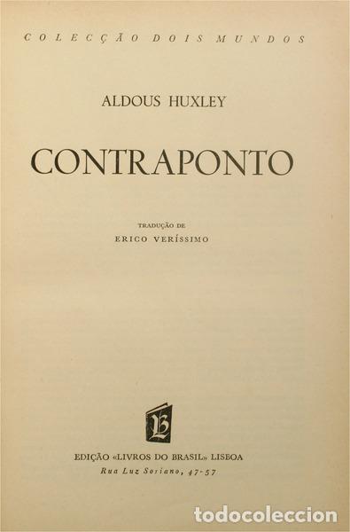 Libros antiguos: HUXLEY. (Aldous) - CONTRAPONTO. - Foto 1
