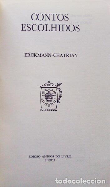 Libros antiguos: ERCKMANN-CHATRIAN. - CONTOS ESCOLHIDOS. - Foto 1