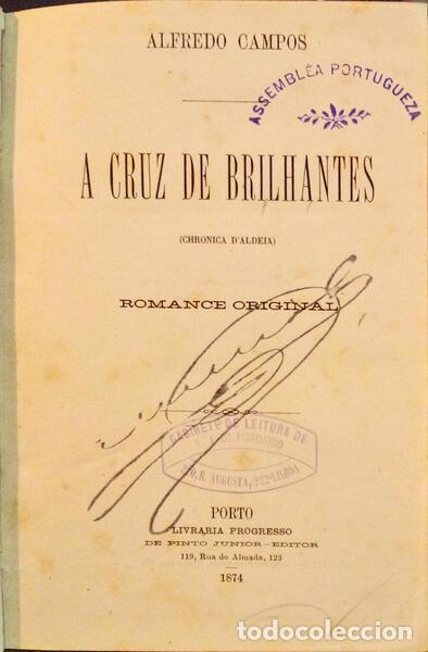 Libros antiguos: CAMPOS. (Alfredo) - A CRUZ DE BRILHANTES. - Foto 1