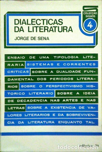 Antiquarische B&uuml;cher: SENA. (Jorge de) - DIAL&Eacute;CTICAS DA LITERATURA.
