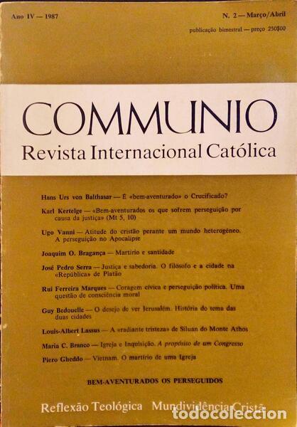 Libros antiguos: COMMUNIO, REVISTA INTERNACIONAL CAT&Oacute;LICA N.&ordm; 2, MAR&Ccedil;O/ABRIL 1987.