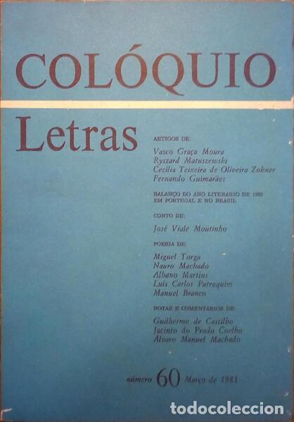 Libros antiguos: COL&Oacute;QUIO LETRAS, N.&ordm; 60, MAR&Ccedil;O 1981.