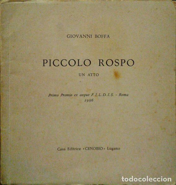 Libri antichi: BOFFA. (Giovanni) - PICCOLO ROSPO.
