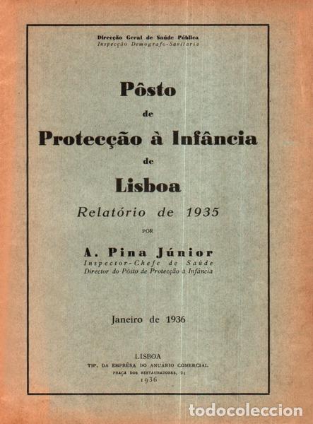 Antiquarische B&uuml;cher: PINA J&Uacute;NIOR. (A.) - P&Ocirc;STO DE PROTEC&Ccedil;&Atilde;O &Agrave; INF&Acirc;NCIA DE LISBOA.