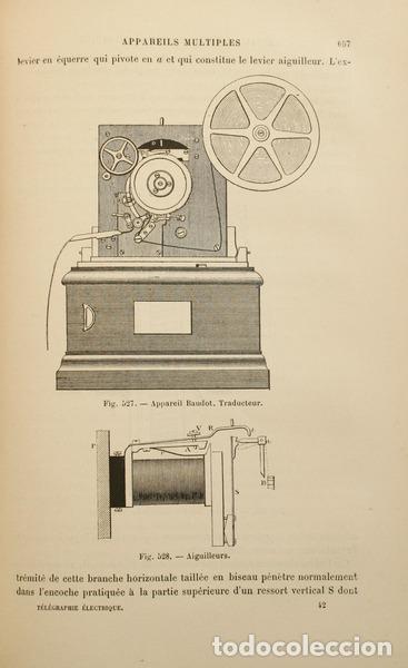 Libros antiguos: THOMAS. (Hippolyte) - TRAIT&Eacute; DE T&Eacute;L&Eacute;GRAPHIE &Eacute;LECTRIQUE. - Foto 3