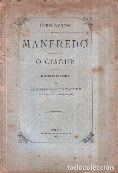 Libros antiguos: BYRON. (Lord) - MANFREDO. O GIAOUR. - Foto 1