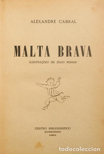 Libros antiguos: CABRAL. (Alexandre) - MALTA BRAVA. - Foto 1
