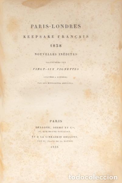 Antiquarische B&uuml;cher: PARIS-LONDRES. KEEPSAKE FRAN&Ccedil;AIS 1838.