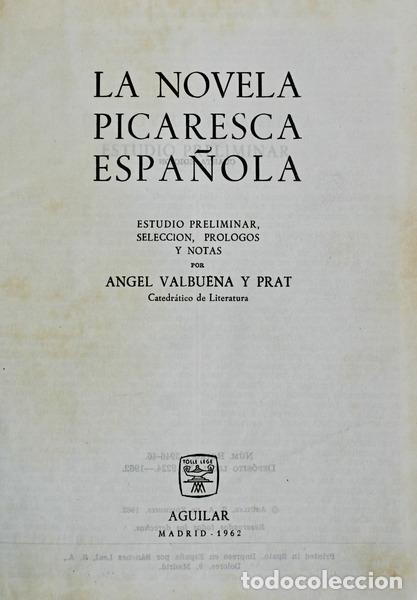 Libros antiguos: NOVELA (LA) PICARESCA ESPA&Ntilde;OLA. - Foto 1
