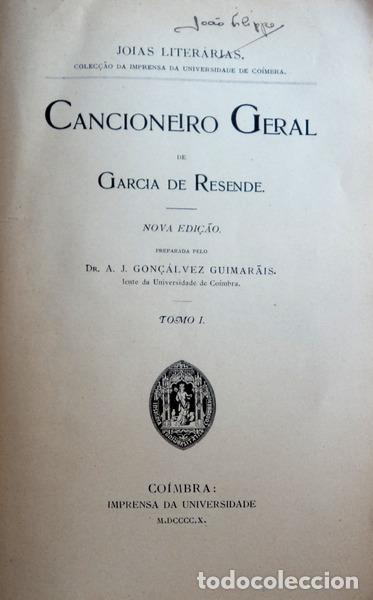 Libros antiguos: RESENDE. (Garcia de) - CANCIONEIRO GERAL - Foto 2