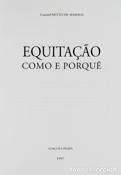 Libros antiguos: NETTO DE ALMEIDA. - EQUITA&Ccedil;&Atilde;O COMO E PORQU&Ecirc;. - Foto 1