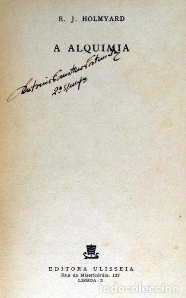 Libros antiguos: HOLMYARD. (E. John) - A ALQUIMIA. - Foto 2