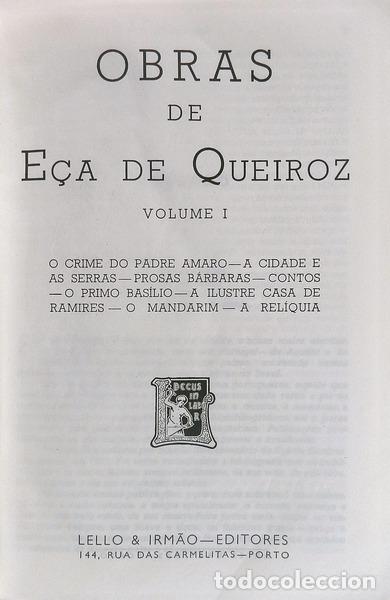 Libros antiguos: E&Ccedil;A DE QUEIROZ. (Jos&eacute; Maria d) - OBRAS DE... - Foto 1