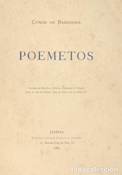 Libros antiguos: SABUGOSA. (Conde de) - POEMETOS. - Foto 1
