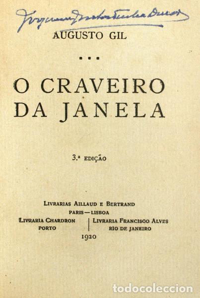 Libros antiguos: GIL. (Augusto) - O CRAVEIRO DA JANELA. - Foto 1