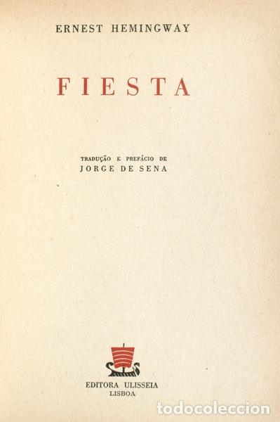 Libros antiguos: HEMINGWAY. (Ernest) - FIESTA. - Foto 1