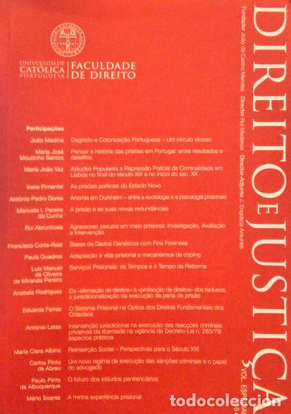 Libri antichi: DIREITO E JUSTI&Ccedil;A, REVISTA DA FACULDADE DE DIREITO DA UNIVERSIDADE CAT&Oacute;LICA PORTUGUESA, VOLUME ESPEC