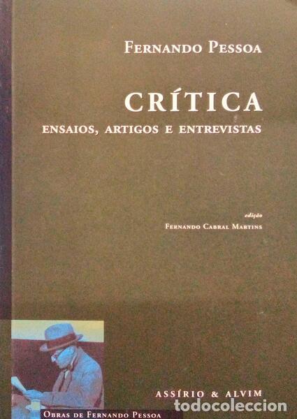 Libros antiguos: PESSOA. (Fernando) - CR&Iacute;TICA. - Foto 1