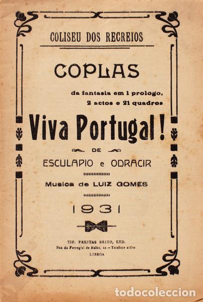 Libri antichi: ESCULAPIO. e Odracir. - VIVA PORTUGAL!