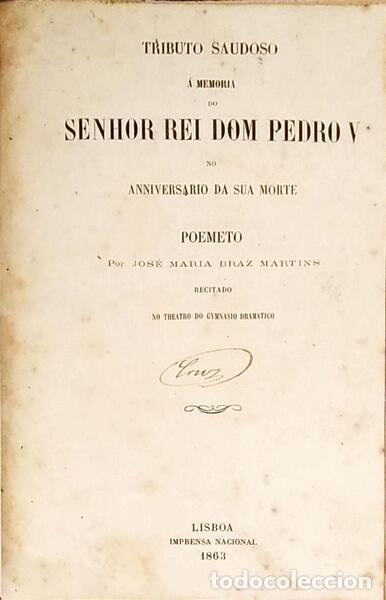 Libri antichi: BRAZ MARTINS. (Jos&eacute; Maria) - TRIBUTO SAUDOSO.