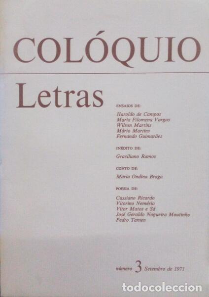 Libros antiguos: COL&Oacute;QUIO LETRAS, N.&ordm; 3, SETEMBRO 1971. - Foto 1