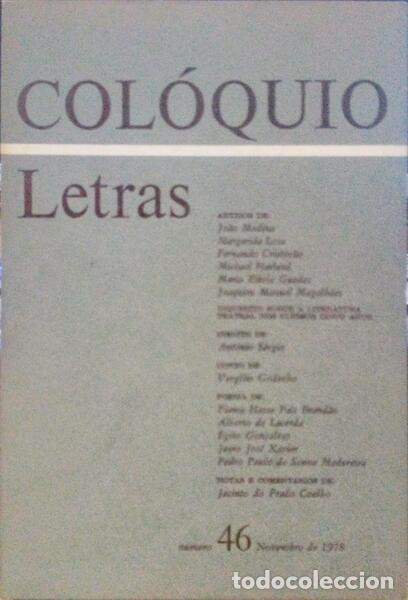Libros antiguos: COL&Oacute;QUIO LETRAS, N.&ordm; 46, NOVEMBRO 1978. - Foto 1