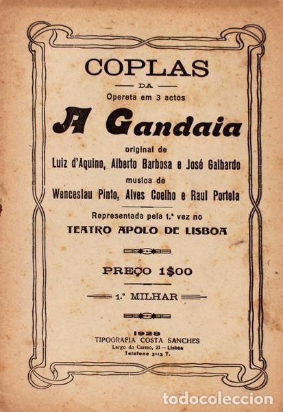 Libri antichi: AQUINO. (Luiz de) e outros. - A GANDAIA.