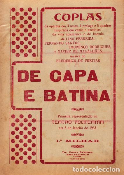Libri antichi: CAPA (DE) E BATINA.