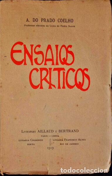 Libros antiguos: PRADO COELHO. (A. do) - ENSAIOS CR&Iacute;TICOS. - Foto 1