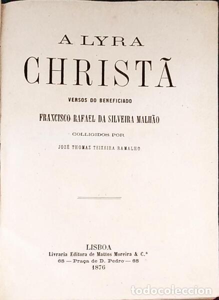 Old books: SILVEIRA MALH&Atilde;O. (Francisco Rafael da) - A LYRA CHRIST&Atilde;.