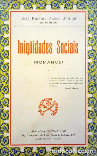 Old books: RIBEIRO ALVES. (Jos&eacute;) - INIQUIDADES SOCIAIS.