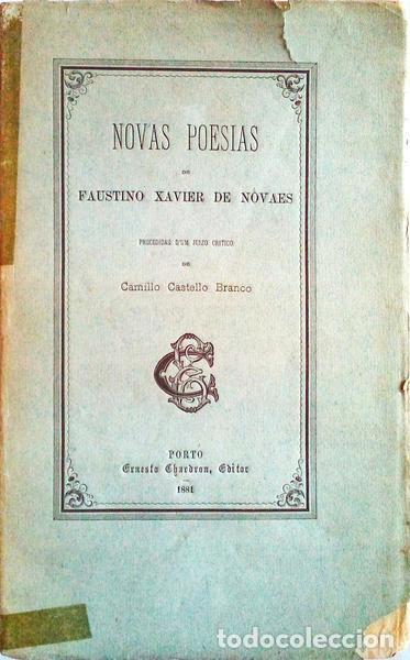 Libros antiguos: XAVIER DE NOVAIS. (Faustino) - NOVAS POESIAS. - Foto 1