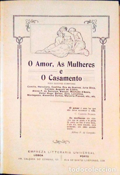 Old books: AMOR (O), AS MULHERES E O CASAMENTO.