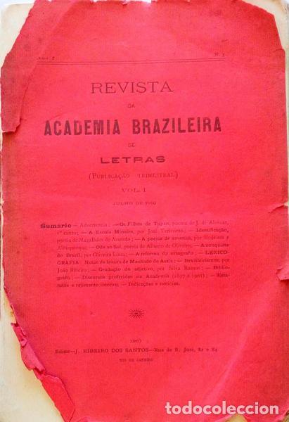 Old books: REVISTA DA ACADEMIA BRAZILEIRA DE LETRAS VOL I.