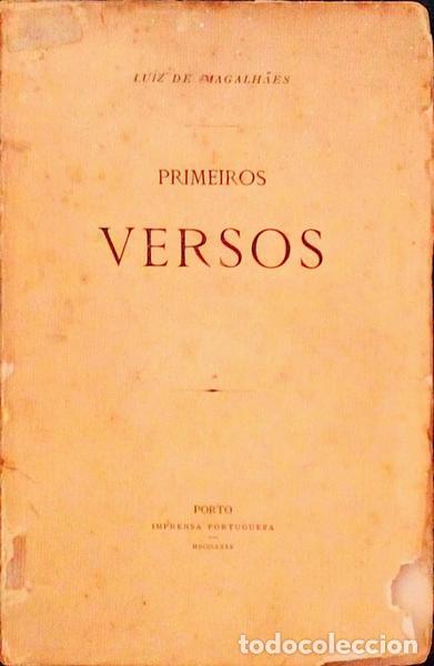 Libros antiguos: MAGALH&Atilde;ES. (Luiz de) - PRIMEIROS VERSOS. - Foto 1