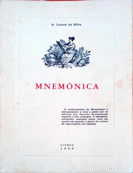 Old books: LEMOS DA SILVA. (A.) - MNEM&Oacute;NICA.