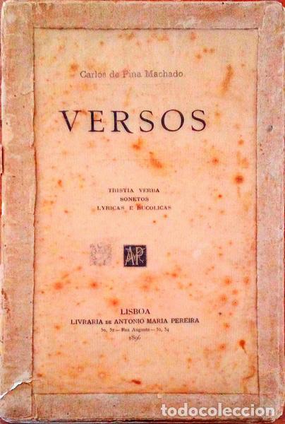 Libros antiguos: PINA MACHADO. (Carlos de) - VERSOS. - Foto 1