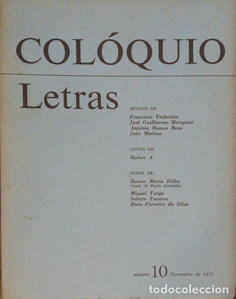 Old books: COL&Oacute;QUIO LETRAS, N.&ordm; 10, NOVEMBRO 1972.