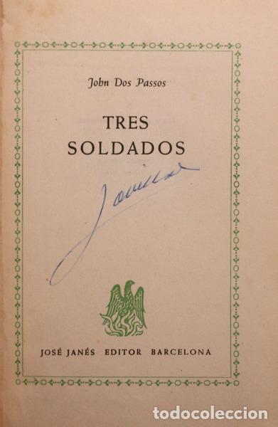 Libros antiguos: DOS PASSOS. (John) - TRES SOLDADOS. - Foto 1