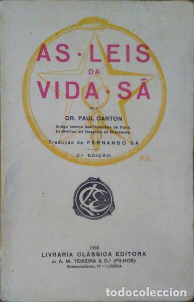 Old books: CARTON. (Paul) - AS LEIS DA VIDA S&Atilde;.