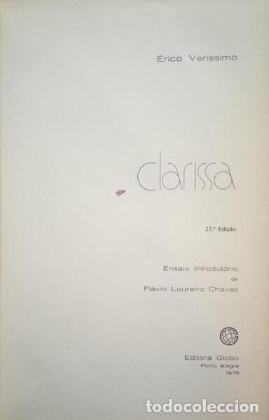 Libros antiguos: VERISSIMO. (Erico) - CLARISSA. [23.&ordf; EDI&Ccedil;&Atilde;O] - Foto 2