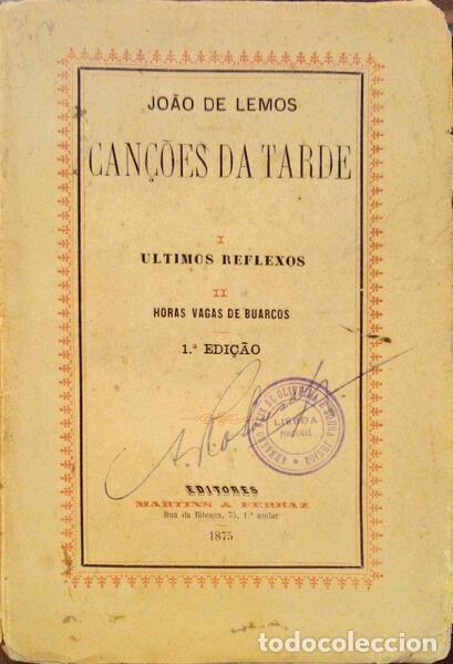 Libros antiguos: LEMOS. (Jo&atilde;o de) - CAN&Ccedil;&Otilde;ES DA TARDE. - Foto 1