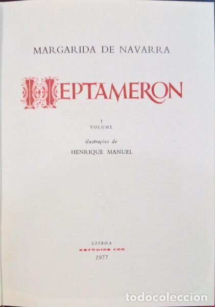 Libros antiguos: NAVARRA. (Margarida de) - HEPTAMERON. [2 VOLS.] - Foto 2