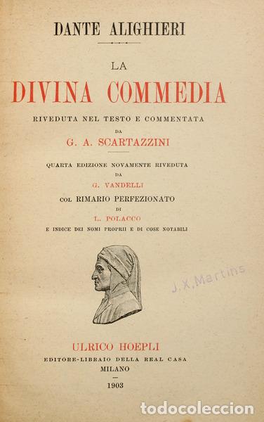 Libros antiguos: ALIGHIERI. (Dante) - LA DIVINA COMMEDIA. - Foto 1